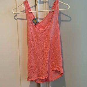 C&C California pink cropped open back tank! XS